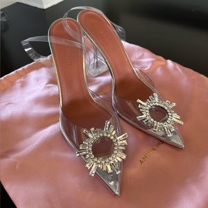 Amina Muaddi Begum Glass Slingback